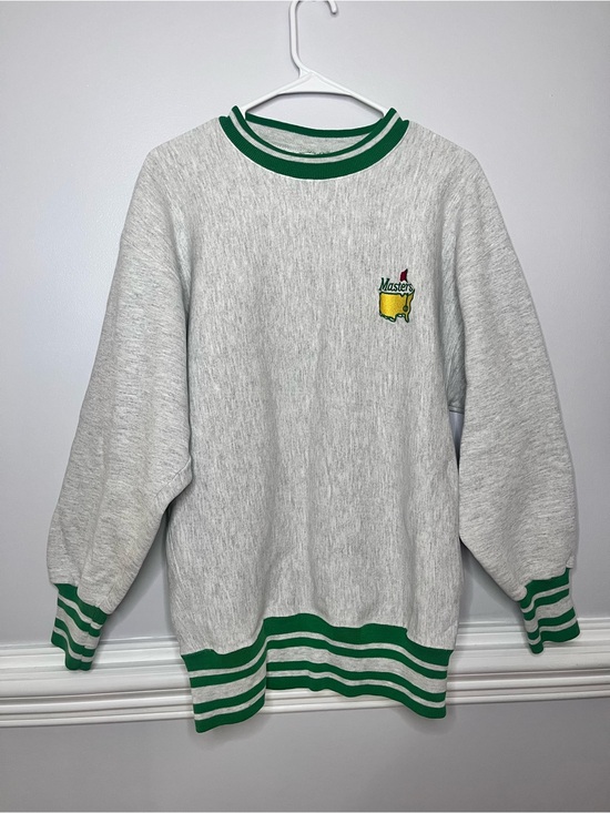 Masters Other - Masters Gray Crewneck Sweater with Green Trim